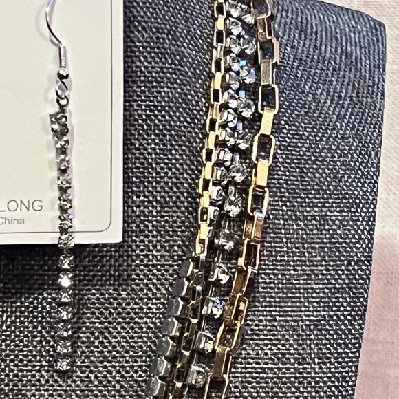 Mixed Metals Multiple Strand Necklace Set. - Picture 4 of 6